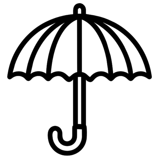 Contorno del icono del paraguas