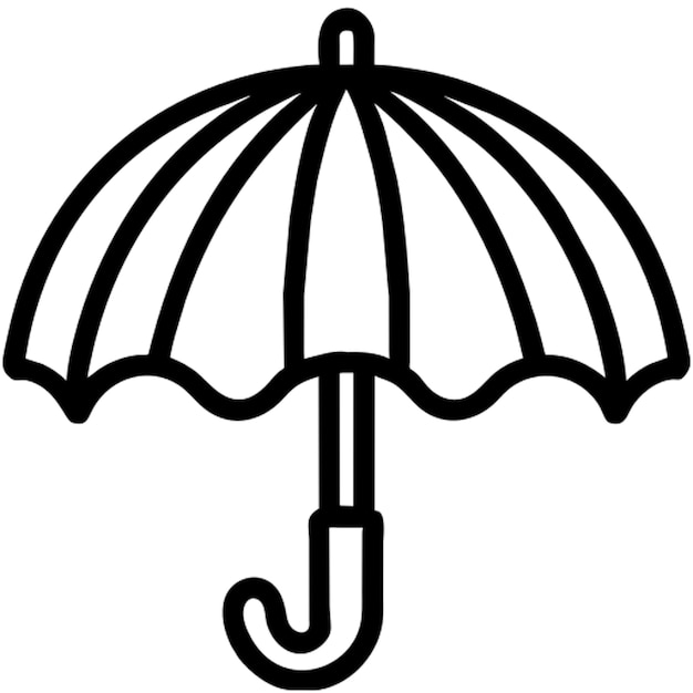 Contorno del icono del paraguas