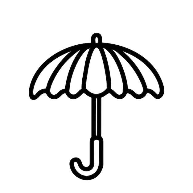 Contorno del icono del paraguas