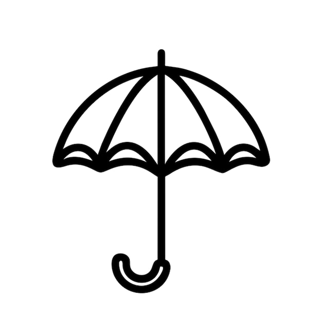 Contorno del icono del paraguas