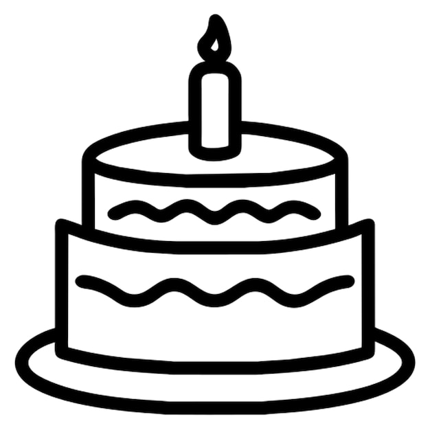 Contorno del icono del pastel
