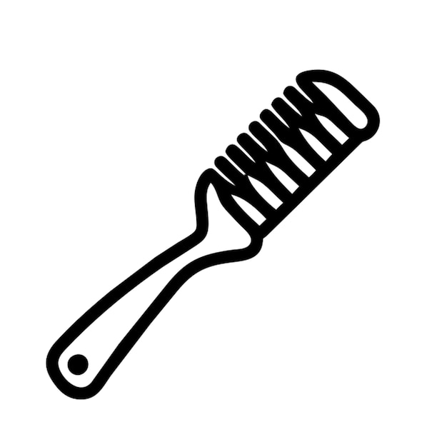 Contorno del icono del peine