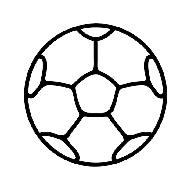 Contorno del icono de la pelota de fútbol
