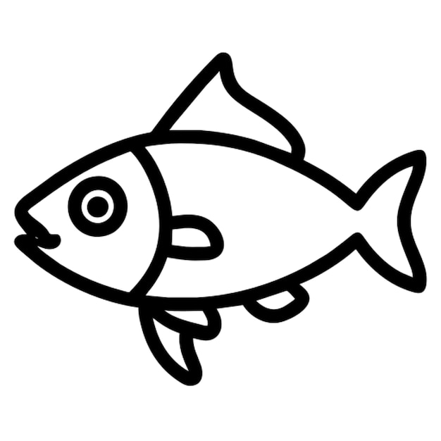 Contorno del icono del pez