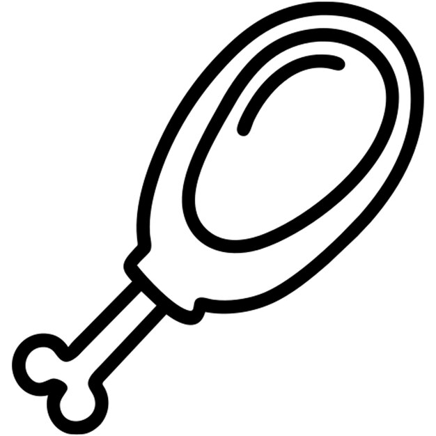 Contorno del icono de la pierna de pollo