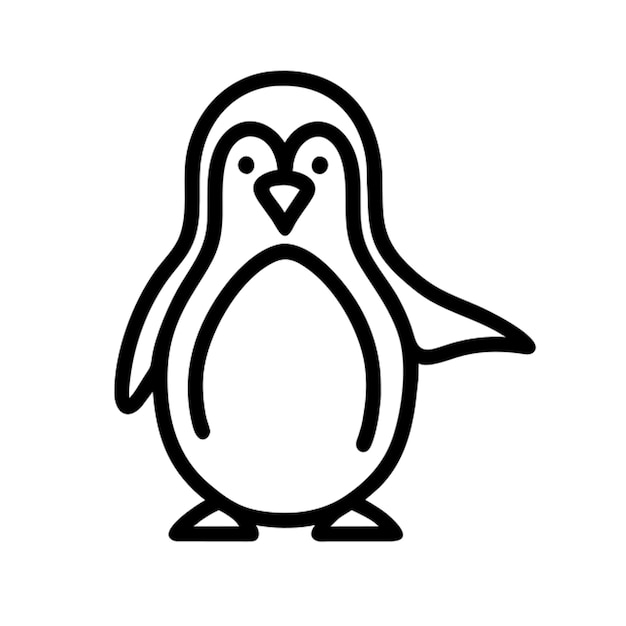 Contorno del icono del pingüino