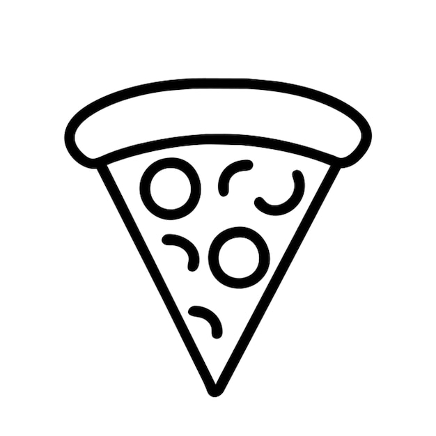 Contorno del icono de la pizza