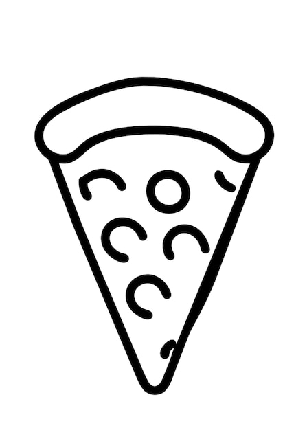 Contorno del icono de la pizza