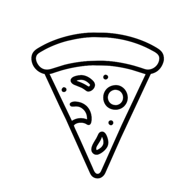 Contorno del icono de la pizza