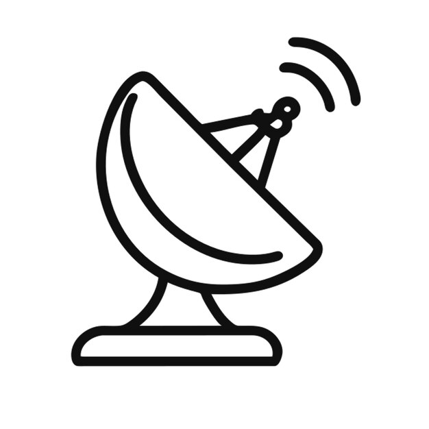 Contorno del icono del plato de la TV
