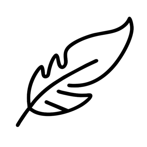 Contorno del icono de la pluma voladora