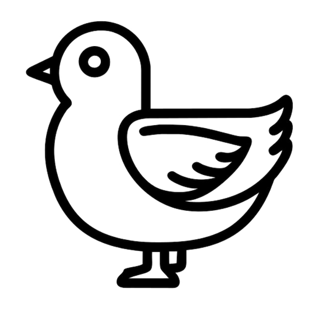 Contorno del icono del pollo