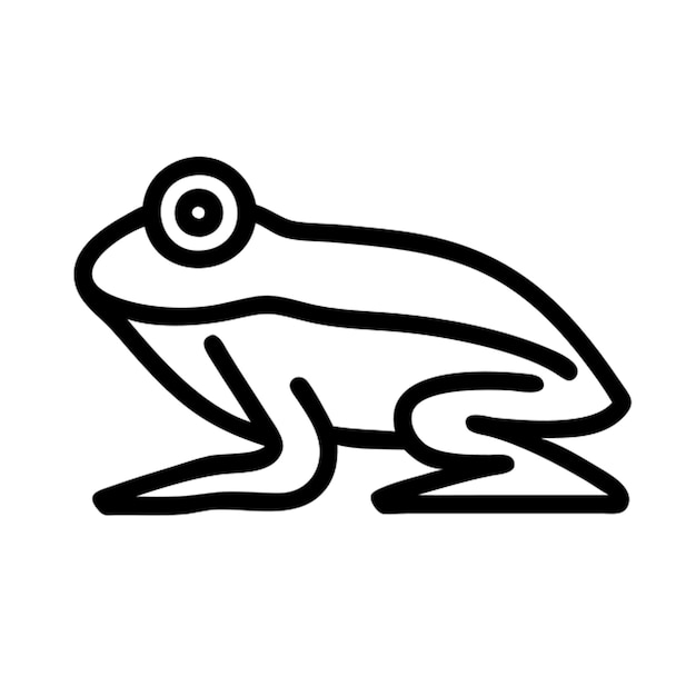 Contorno del icono de la rana
