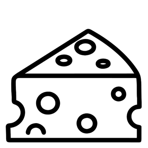 el contorno del icono de la rebanada de queso