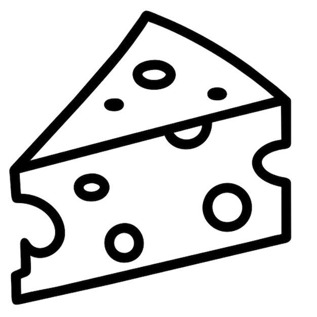 el contorno del icono de la rebanada de queso