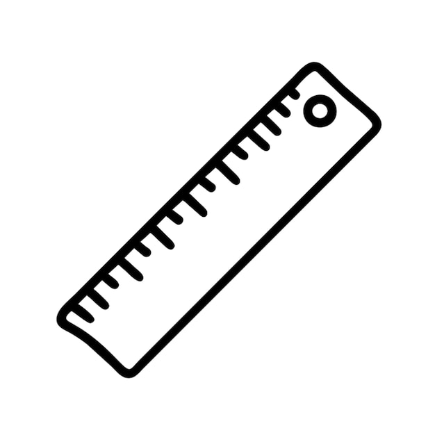 Contorno del icono de la regla