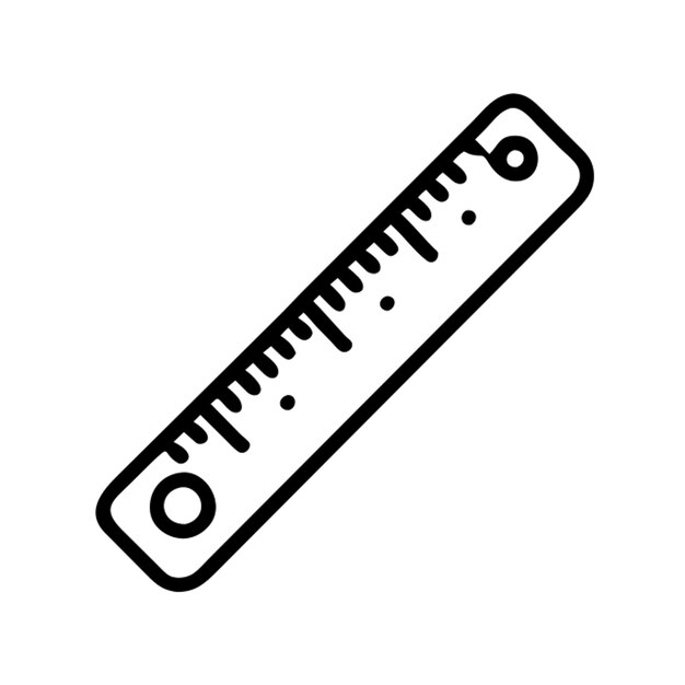 Contorno del icono de la regla