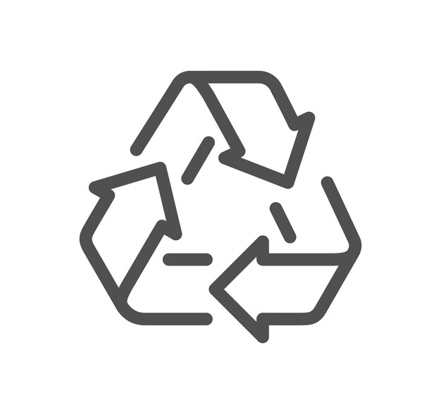 Contorno de icono relacionado con la basura y vector lineal