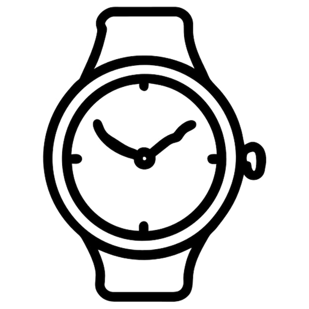 Contorno del icono del reloj de muñeca