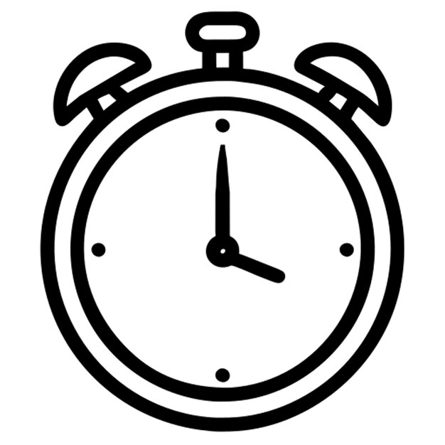 Contorno del icono del reloj