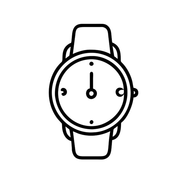 Contorno del icono del reloj