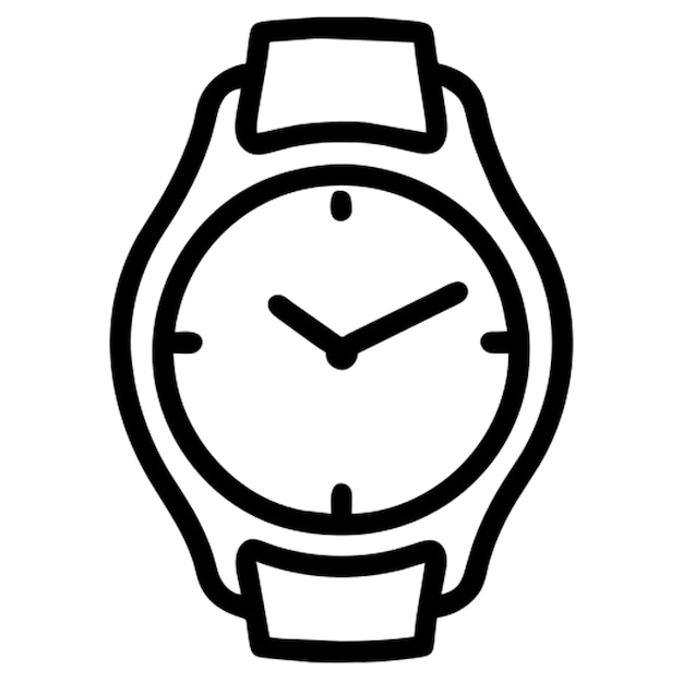 Contorno del icono del reloj
