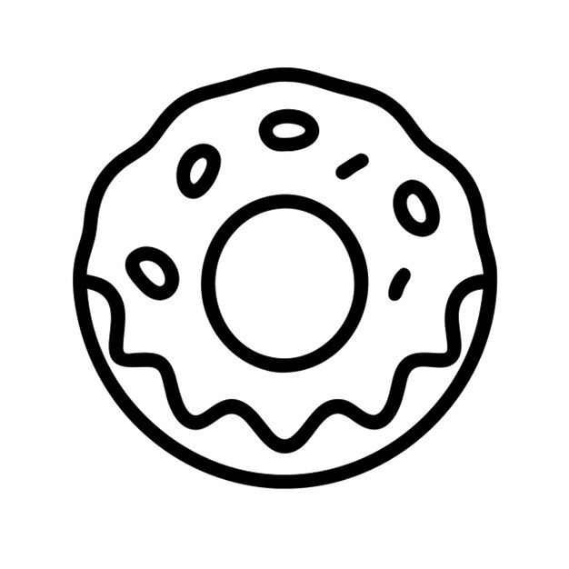 Contorno del icono de las rosquillas