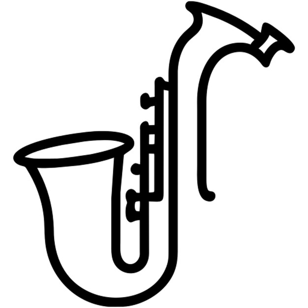 Contorno del icono del saxofón