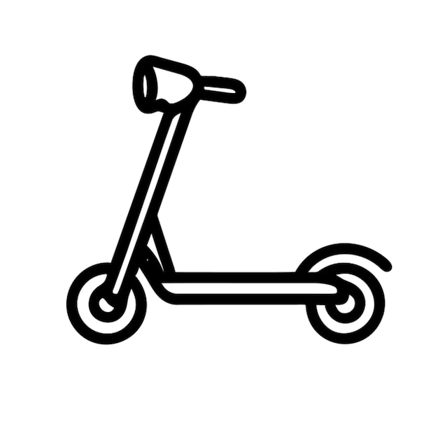 Contorno del icono del scooter eléctrico