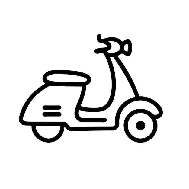 Contorno del icono del scooter