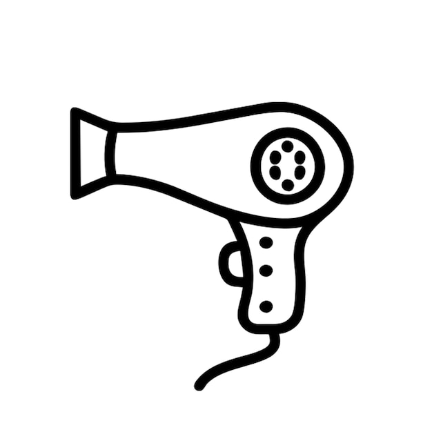 Contorno del icono del secador de pelo