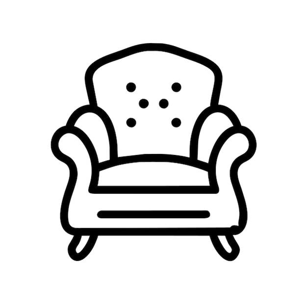 Contorno del icono del sillón