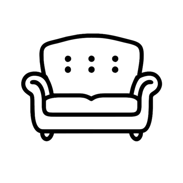 Contorno del icono del sofá de la oficina