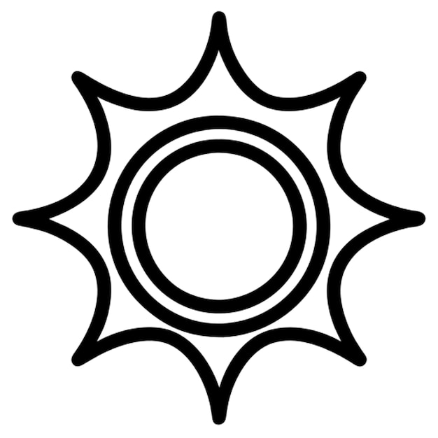 Contorno del icono del sol