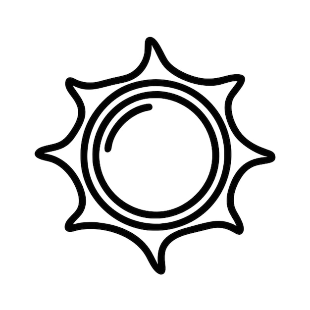 Contorno del icono del sol