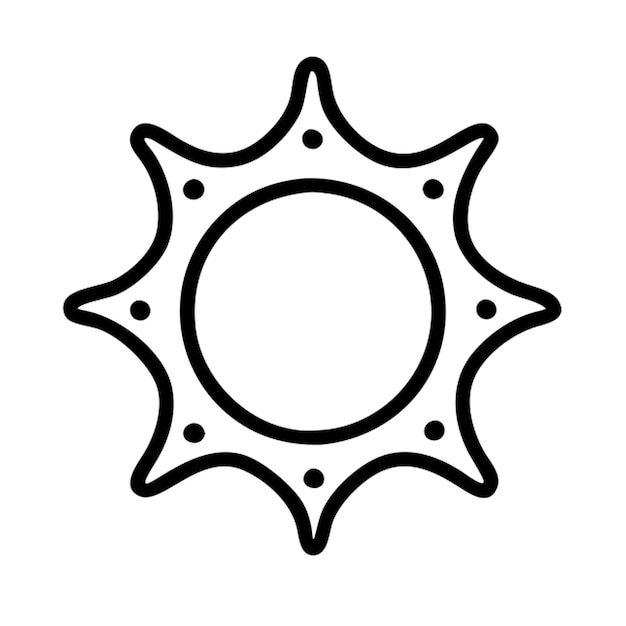 Contorno del icono del sol