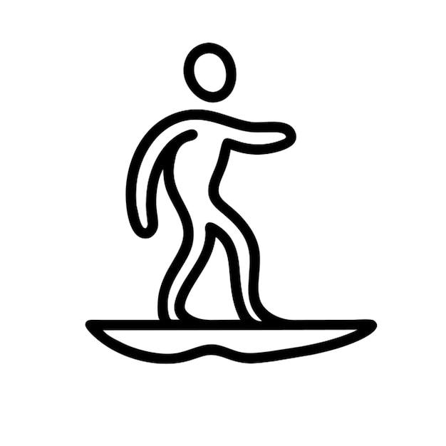 Contorno del icono del surfista