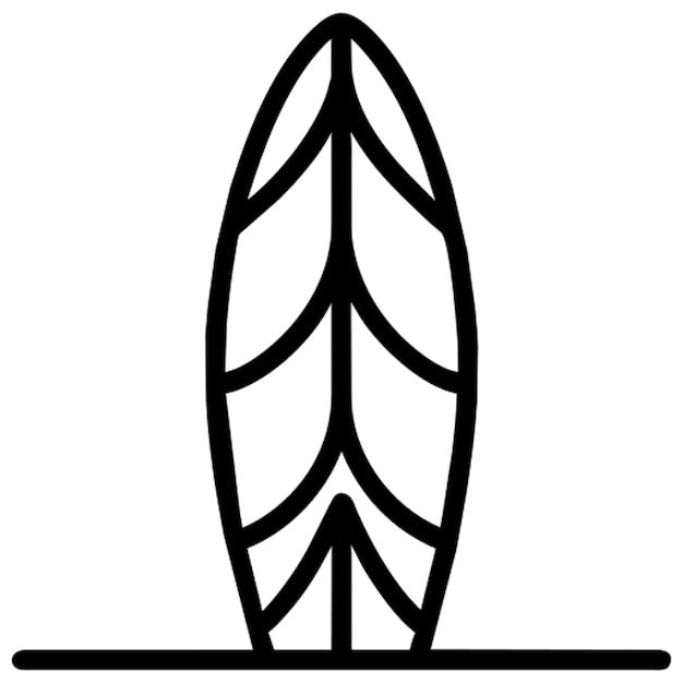 Contorno del icono de la tabla de surf