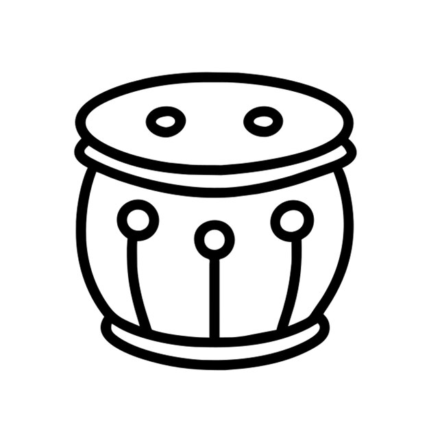 el contorno del icono del tambor alto