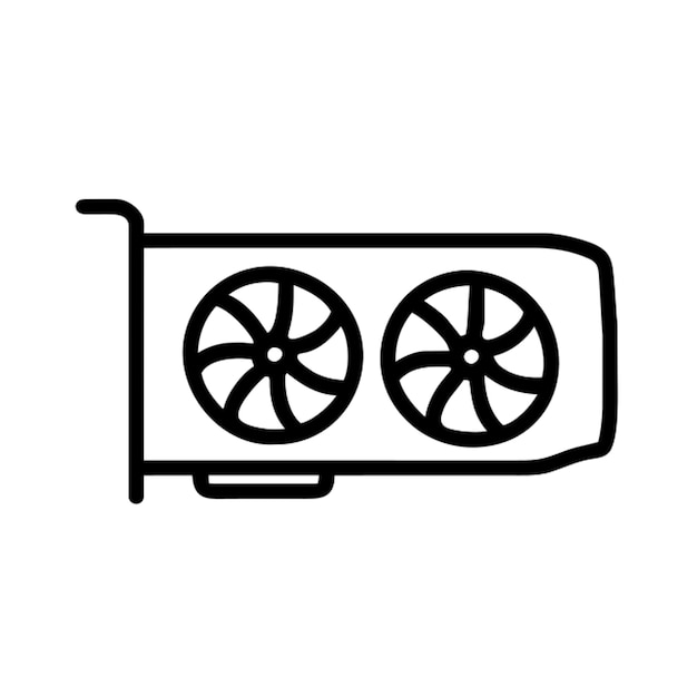 Contorno del icono de la tarjeta gráfica