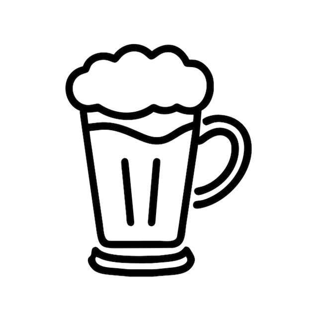 el contorno del icono del tarro de cerveza