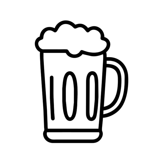 el contorno del icono del tarro de cerveza