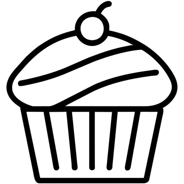 Contorno del icono de la tarta