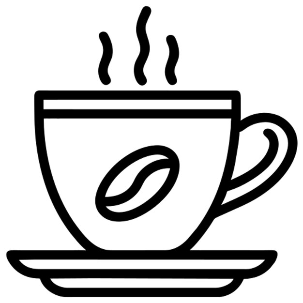 Contorno del icono de la taza de café