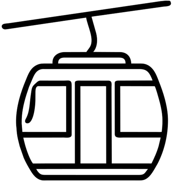Contorno del icono del teleférico
