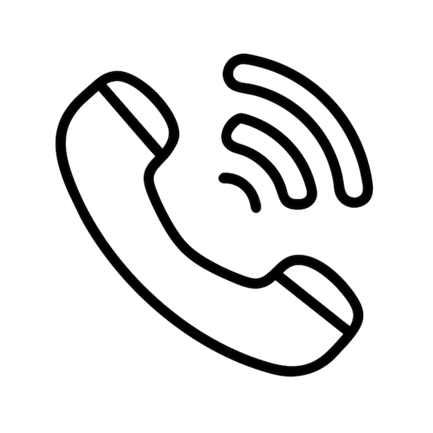 Contorno del icono del teléfono