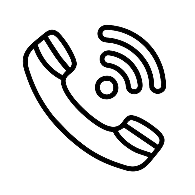 Contorno del icono del teléfono