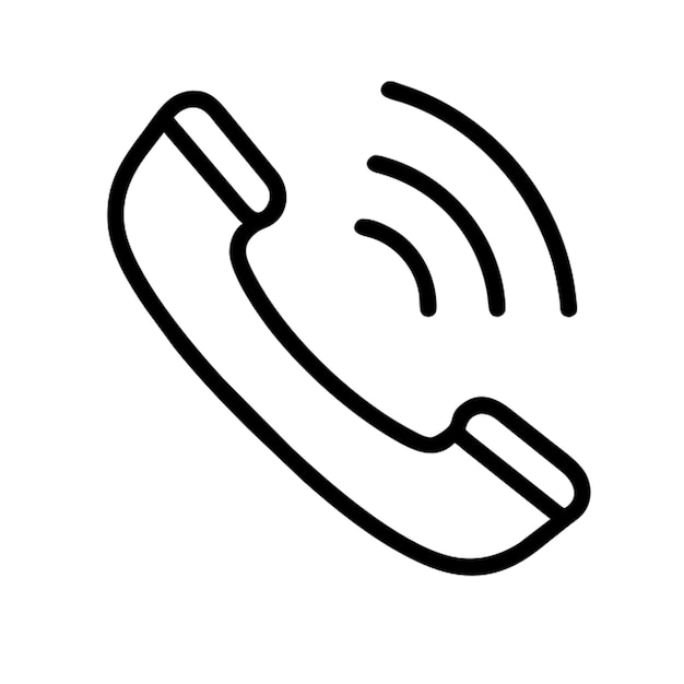 Contorno del icono del teléfono