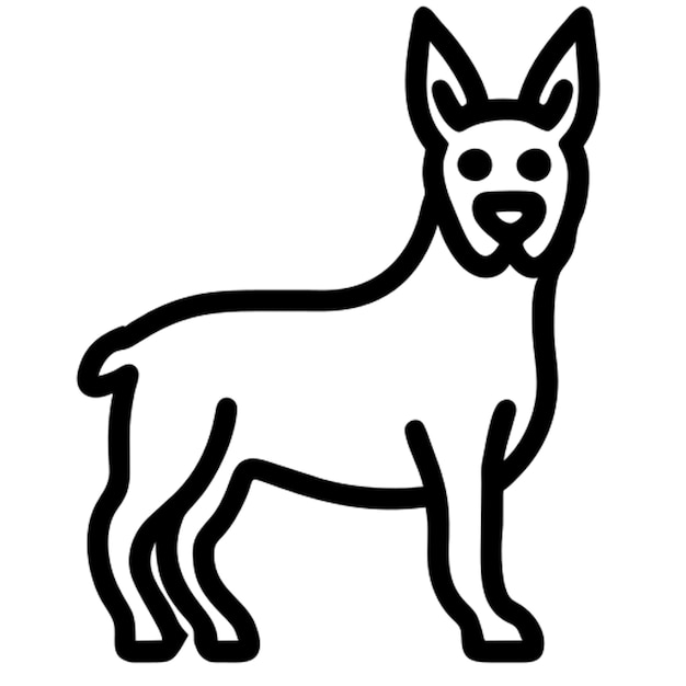 el contorno del icono del terrier americano sin pelo
