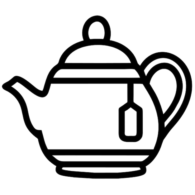 Contorno del icono de la tetera